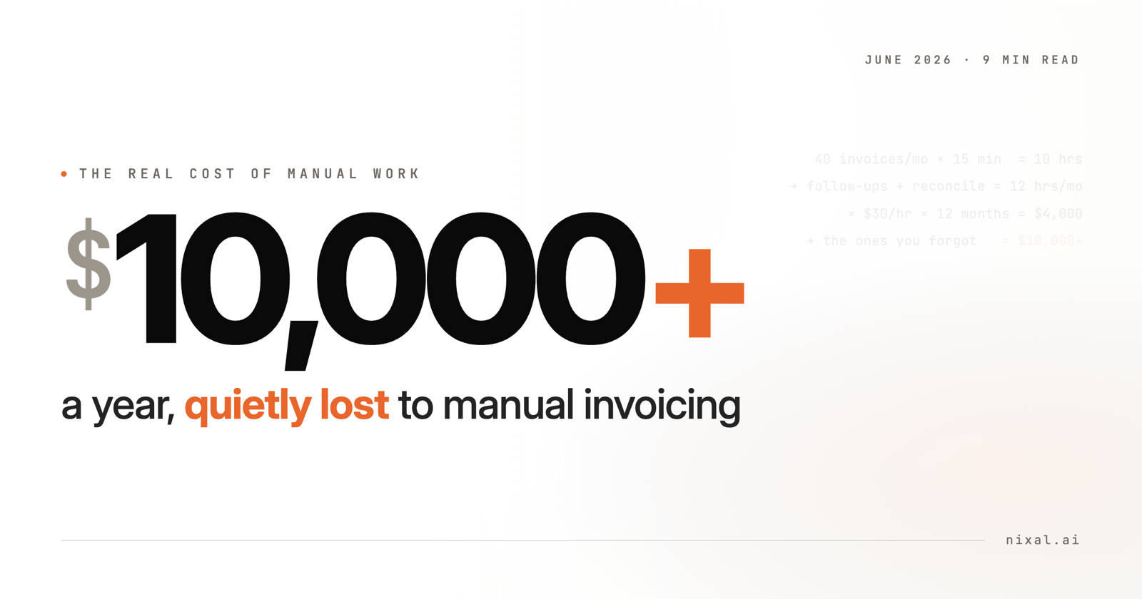How Small Businesses Lose $10K+ a Year to Manual Invoicing